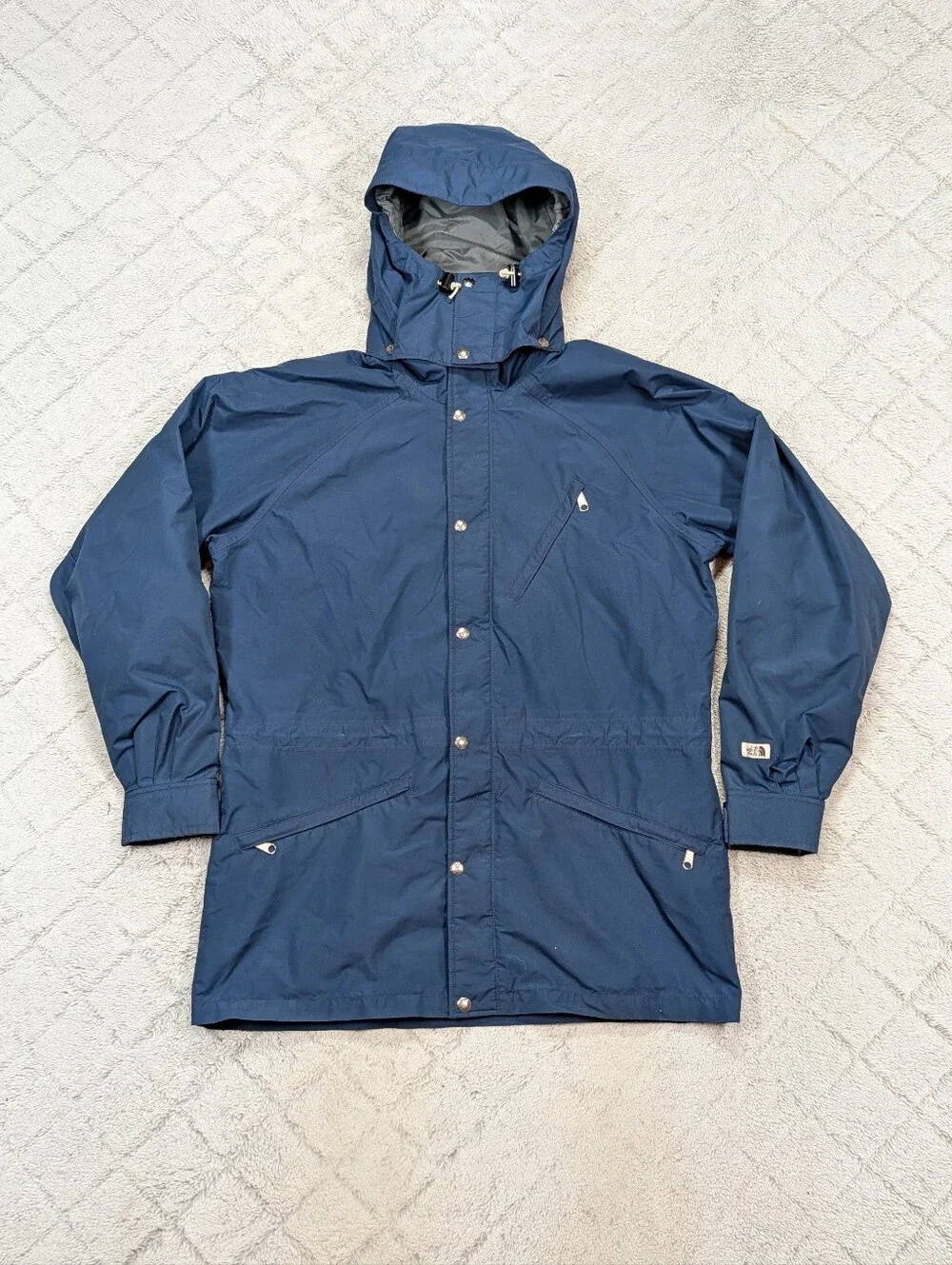 Vintage North Face Jacket Mens L Blue Gore-Tex Hooded Weatherproof Outdoor USA